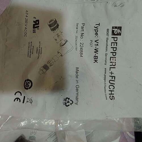 可维修倍加福插头连接器座V1-W-BK /PG7M12接头90度母议价
