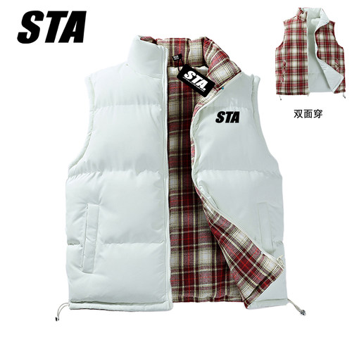 STA官网旗舰店正品马甲保暖秋冬季无袖羽绒棉服男女情侣外套棉衣