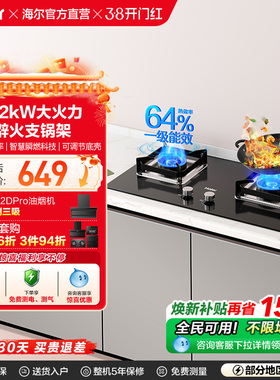 海尔燃气灶煤气灶猛火双灶灶台家用台嵌大火力2BE6/H70A官方旗舰