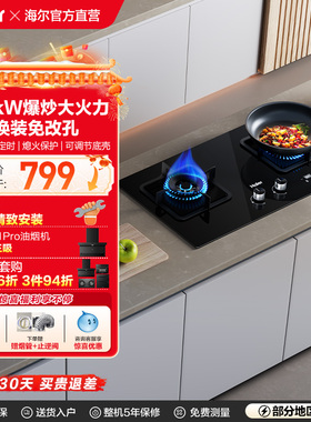 海尔Q2BE7猛火定时嵌入台式天燃气煤气灶双灶家用炉灶具官方旗舰