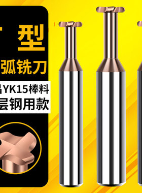 钢用R角圆弧T型槽铣刀数控整体硬质合金钨钢不锈钢用t刀R0.5 1 2