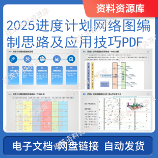 2025流行进度计划网络图编制思路及应用技巧双代号网络图横道51页