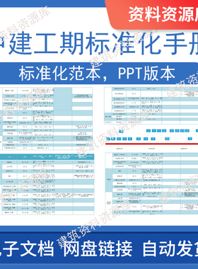 中建工期标准化手册50页建筑工程施工土建中建参考资料文件文本