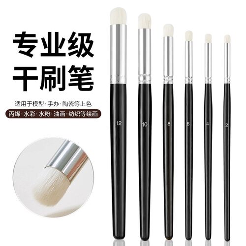 跨境新款水彩笔套装美术用油画笔实木杆尼龙水粉笔丙烯颜料画刷