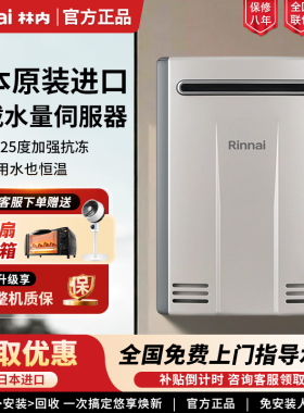 Rinnai/林内进口26升燃气热水器REU-A2626WD(K)-CH防冻防雨室外机