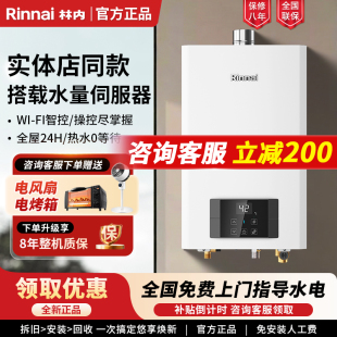 Rinnai RUS R16E51G CB即热零冷水增压循环16升燃气热水器 林内