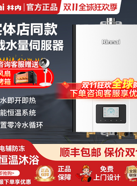 Rinnai/林内RUS-R20E86FRF燃气热水器20升室内强排零冷水锐逸系列