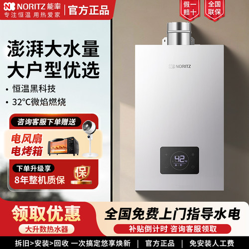 NORITZ/能率GQ-20S3AFEX/24S3AFEX燃气热水器20升家用强排式大户