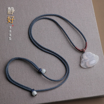 手工挂绳平安扣绳黄金玉佛翡翠项链绳蜜蜡小吊坠精品可调挂件绳子