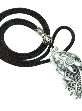 貔貅吊坠足银挂件皮丘