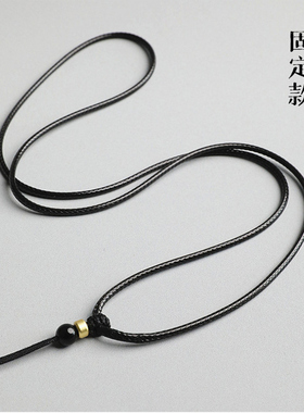 新品蜡绳皮项链绳套头绳可调挂绳和田玉手工编织绳玉绳黄金吊坠绳