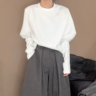 百搭宽松休闲百搭圆领长袖 上衣韩版 卫衣外套女25225 新款 2025秋季