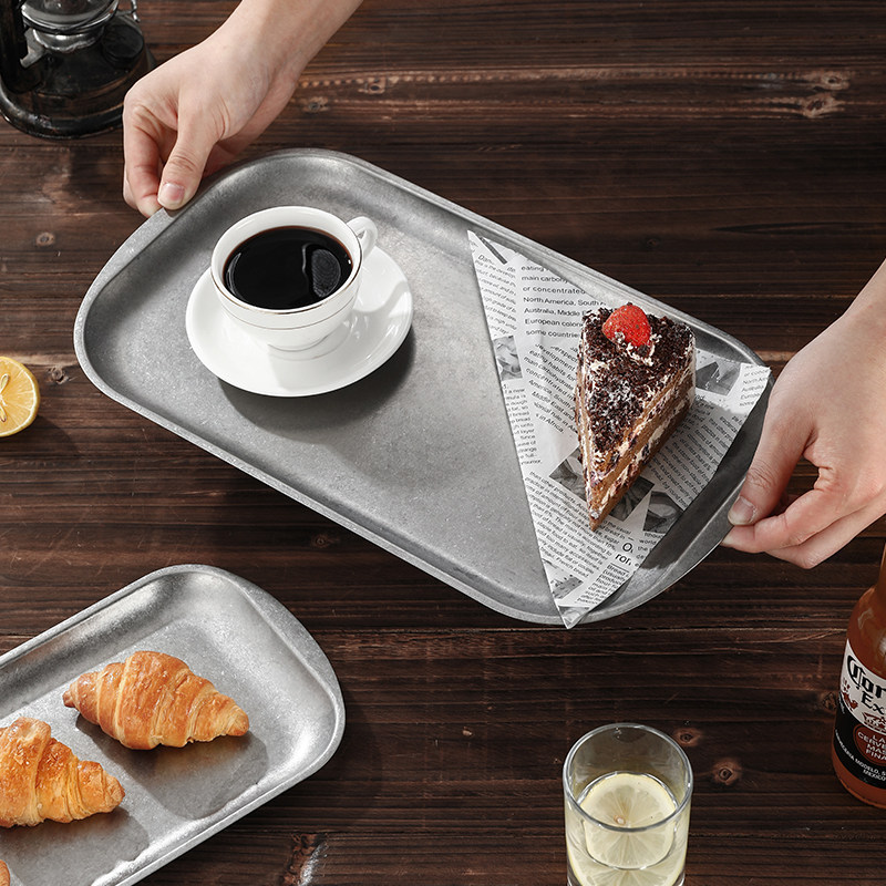 长方形甜品蛋糕茶盘咖啡厅托盘