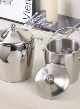 不锈钢双层加厚冰桶红酒香槟冰桶冰镇啤酒桶ktv酒吧商用冰块桶