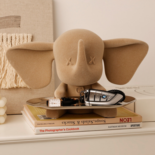 高级感轻奢托盘钥匙收纳玄关装饰品客厅入户鞋柜摆件乔迁新居礼物