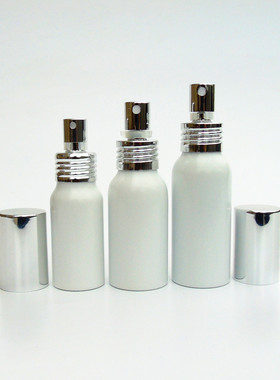 20ML-150ML白色铝瓶 化妆品喷雾瓶 便携补水保湿样品按压分装瓶