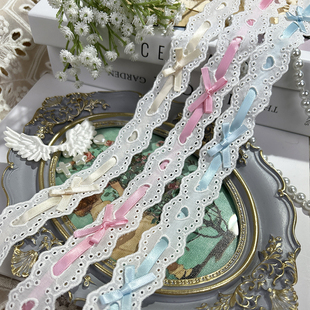多色穿丝带棉布刺绣洛丽塔蕾丝花边diy手工娃衣衣裙痛包装饰辅料