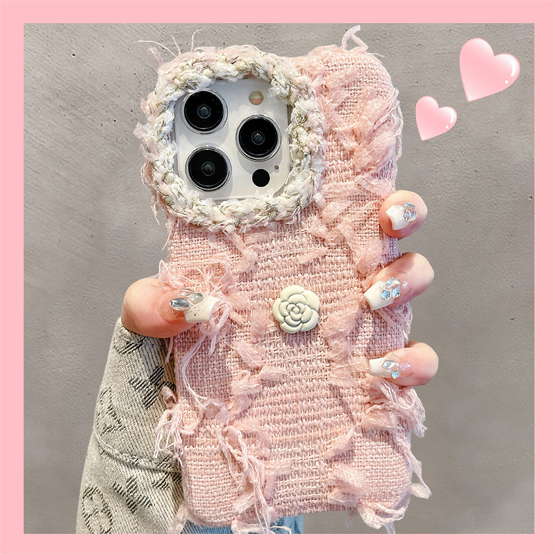 适用iphone15promax手机壳13小香风毛绒山茶花14新款15pro苹果15简约韩风12高级11女款14promax硅胶14pro软套怎么样,好用不?