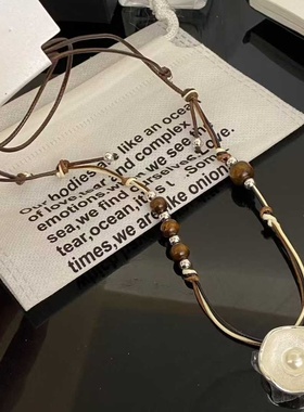 新款复古编织项链女中式休闲