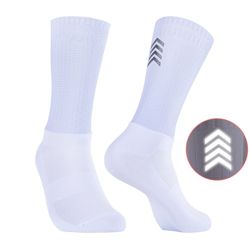 Aero pro反光网眼透气动力学航空公路自行车骑行袜子吸湿排汗男女