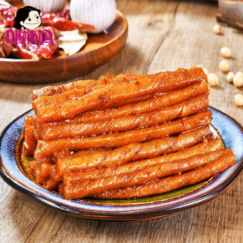 邬辣妈杂粮豆筋500克湖南特产辣条豆腐干豆卷麻辣休闲零食品小吃