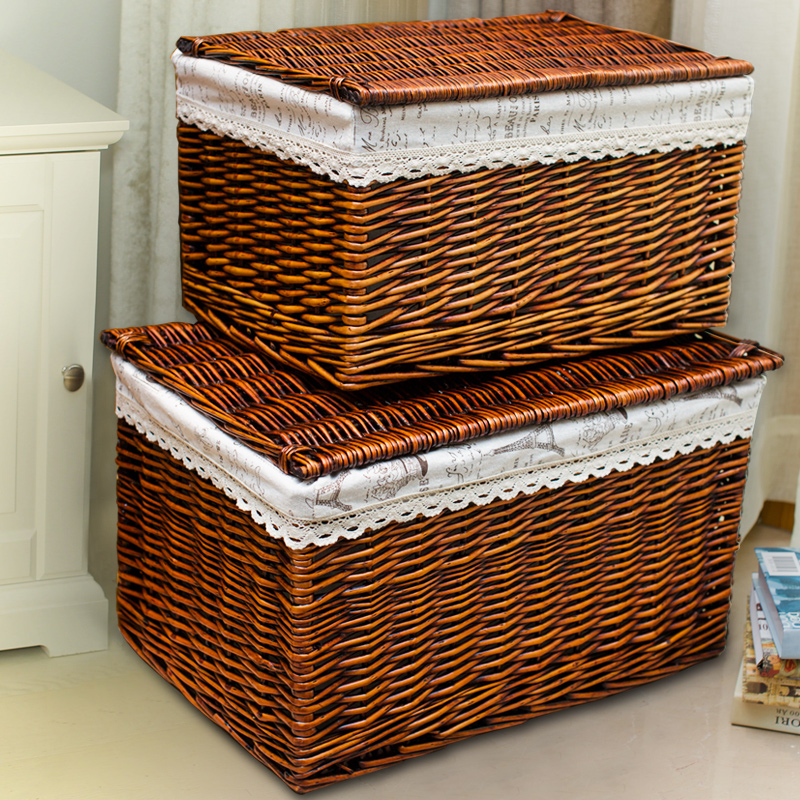 藤编收纳筐床底杂物整理箱