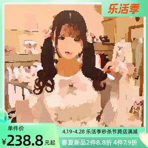 日系春季爆款水钻爱心蕾丝荷叶边地雷系量产型露肩毛衣
