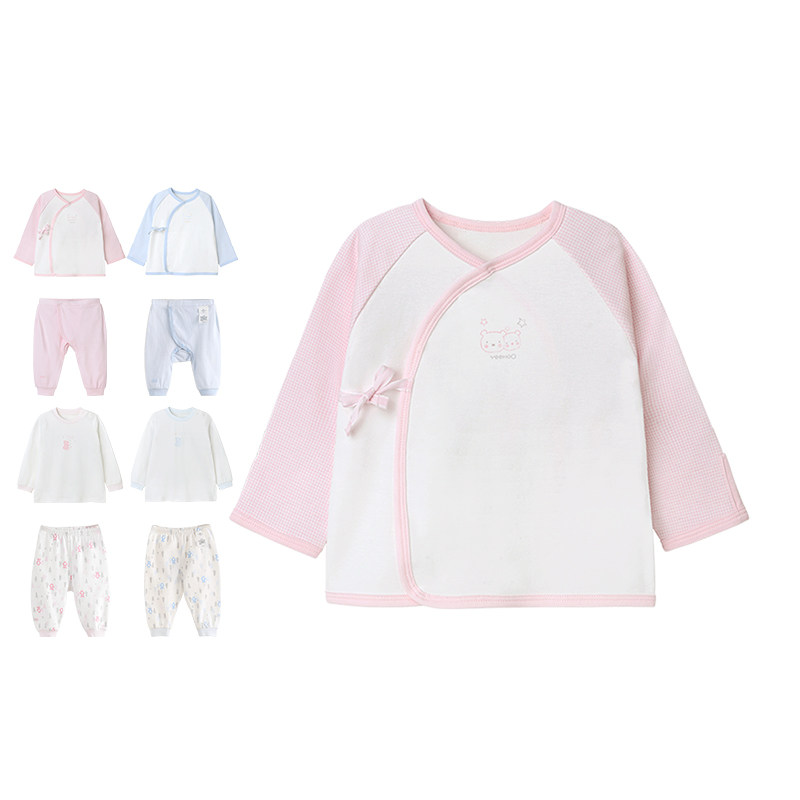 YINGS BABY COTTON NEWBORN MONK JACKET OPEN CROTCH PANTS THIN 174518 174525