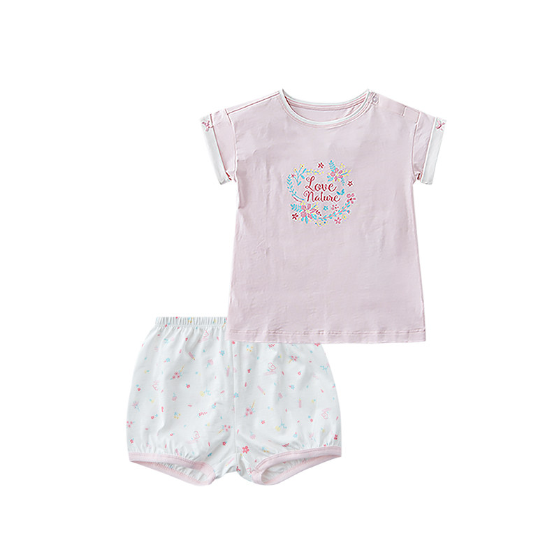 YINGS CHILDRENS HOME CLOTHES SUMMER SHORTS BABY GIRLS PAJAMAS PAJAMAS 174077 174078