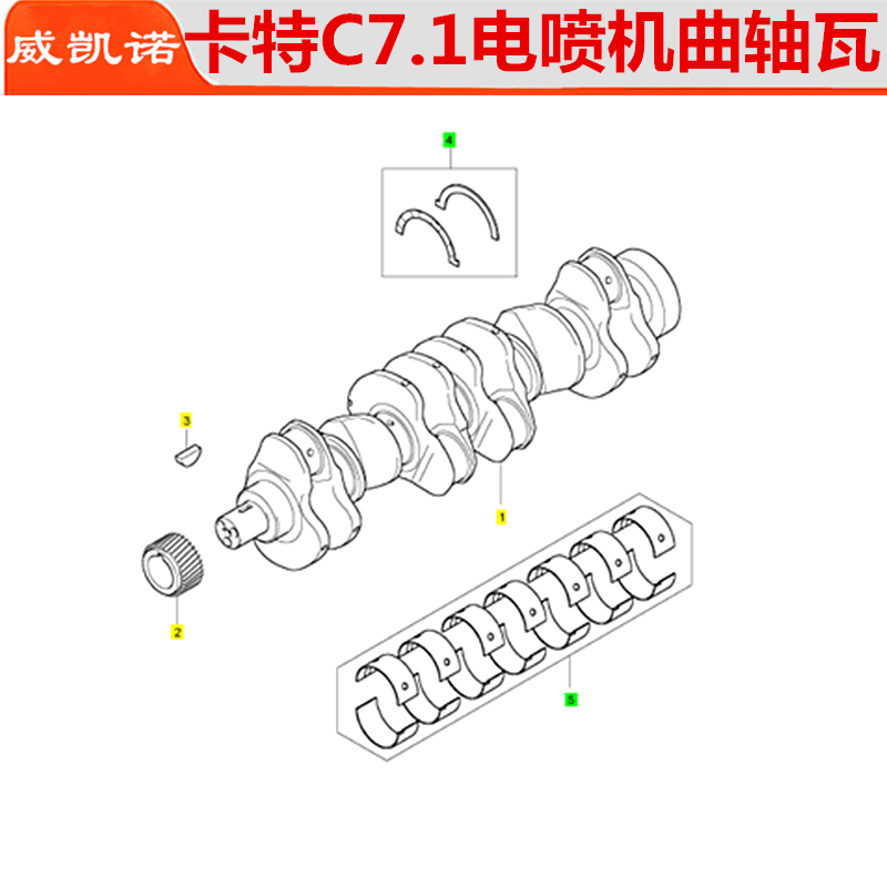1电喷帕金斯发动机主轴瓦