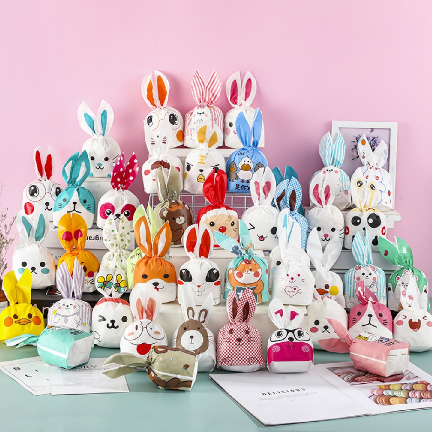 圣诞节新年节日儿童糖果分装袋兔耳朵盲袋小包装零食包饼干礼袋