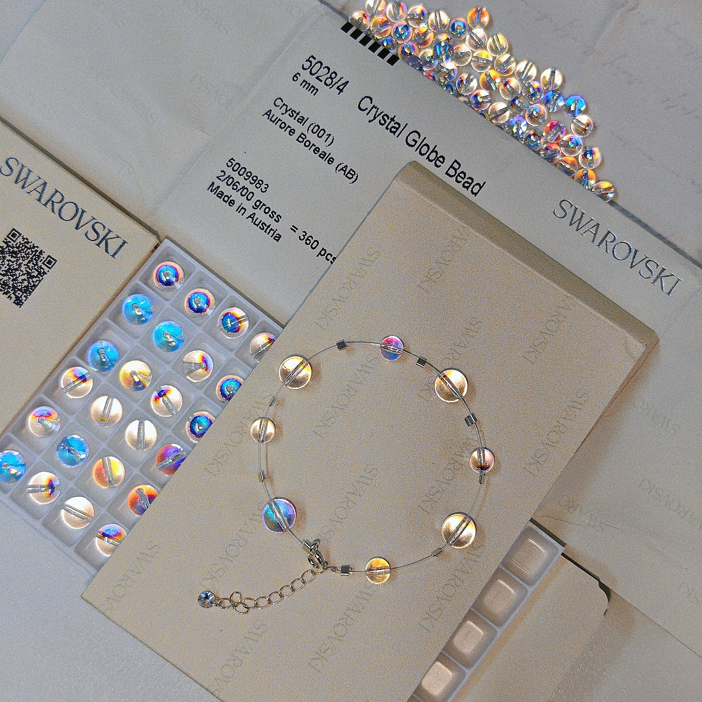 人鱼泡泡手链项链~奥地利进口施华洛水晶925纯银手串锁骨链幻彩