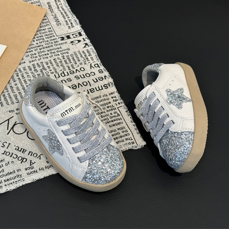 女童板鞋亮片星星鞋春秋新款宝宝