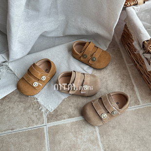 男童真皮鞋子春秋季新款儿童勃肯鞋女宝宝软底学步鞋女童休闲单鞋