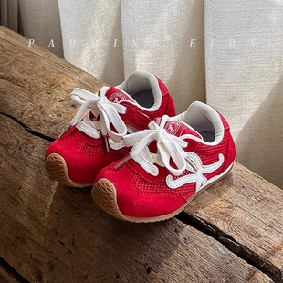 夏季新款儿童网面运动鞋女童男童阿甘单网鞋宝宝防滑软底学步鞋潮