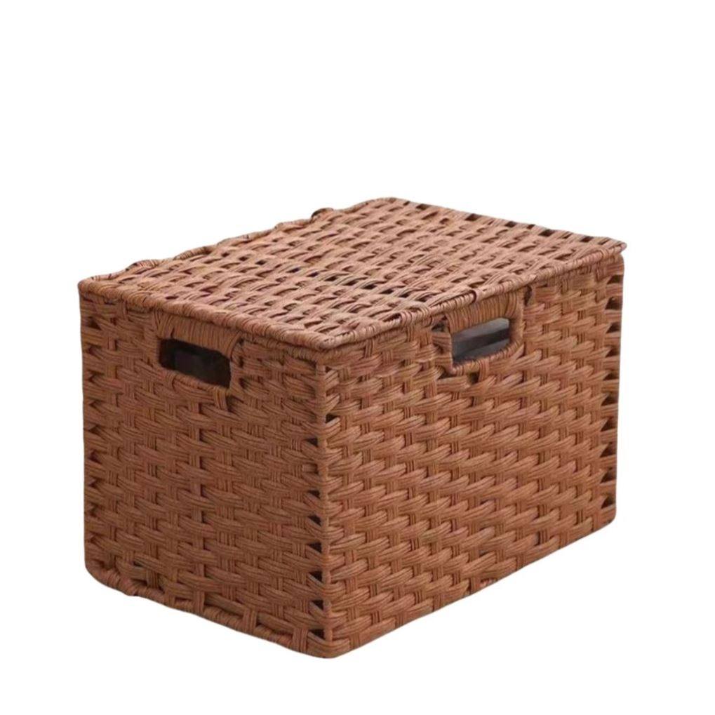 收纳箱玩具整理茶具箱桌面藤编收纳筐脏衣篓带盖有盖美式竹编收纳,橡塑材料及制品,塑料盒/塑料箱/塑料柜,淘宝优惠券,粉丝福利购,淘宝优惠卷