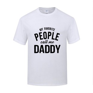 Favorite People Call Daddy 父亲节礼物滑稽短袖 T恤男宽松