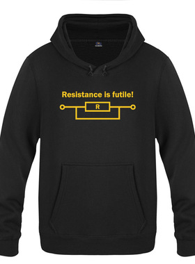 男式卫衣 Resistance Is Futile 创意新奇礼物 Joke Geek Nerd
