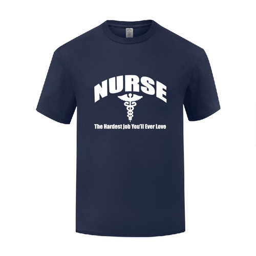 T恤男宽松 Nurse The Hardest Job You Will Ever Love 护士礼物