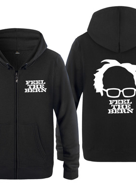 2019秋冬新款男式拉链卫衣开衫 Bernie Sanders 伯尼 桑德斯