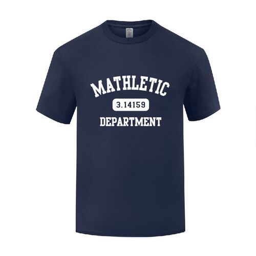 新款短袖T恤男宽松 Mathletic Math Teacher Pi 数学搞笑教师礼物