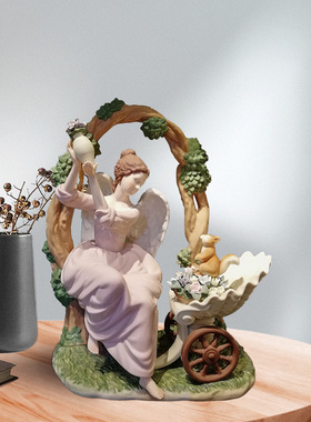 西班牙雅致风陶瓷天使礼品摆件