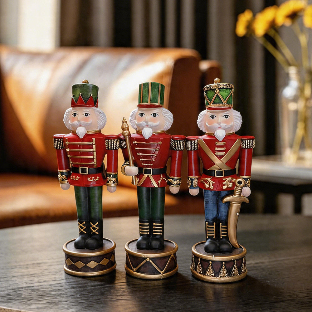 欧式胡桃夹子木偶士兵摆件创意房间摆设家居客厅酒柜圣诞装饰礼品
