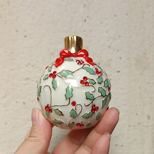 LENOX蝴蝶结描金调料罐摆件工艺品圣诞挂件家居装饰陶瓷圣诞节