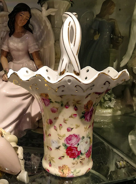 创意复古镂空插花瓶轻奢风摆件