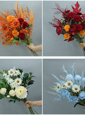 仿真地排花酒店婚庆路引装饰绢花