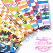 正品 Sunshine美甲迷彩格条纹可水洗海绵搓条打磨指甲砂条粗抛双面