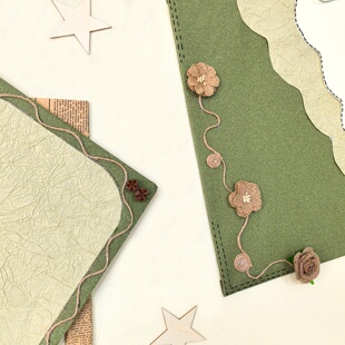 森林绿纹理纸环创绿色系坤灵纸装饰材料幼儿园主题墙边框布置教室