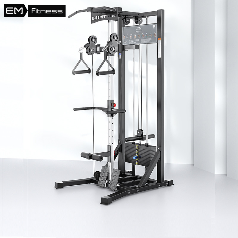 单边小飞鸟龙门架训练器高低拉划船综合器械多功能商用健身房器材