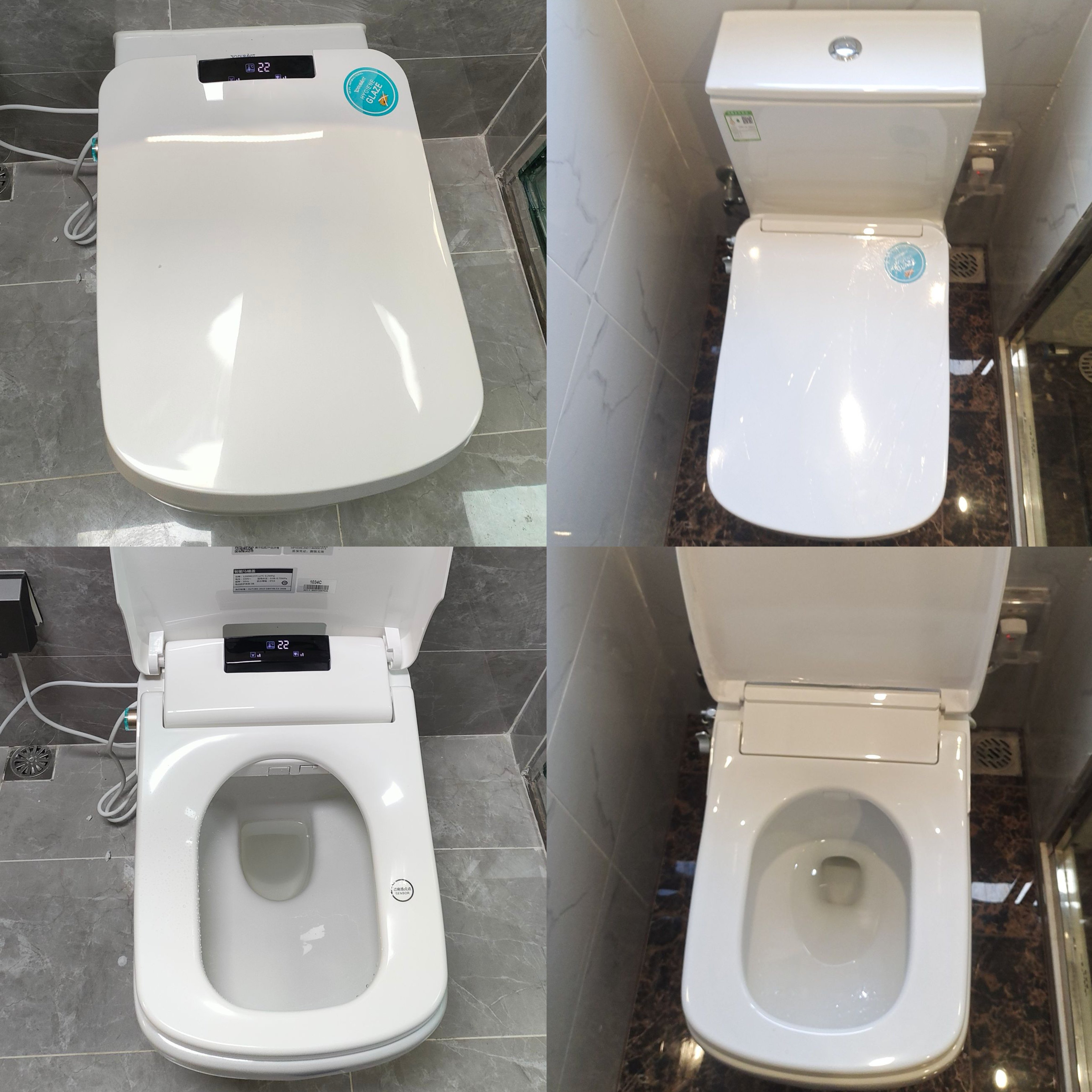 适配杜拉维特方形智能马桶盖板即热式电动盖全自动防水妇洗冲洗器